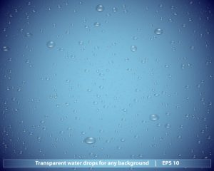 Transparent water drops for any non-white background - vector illustration